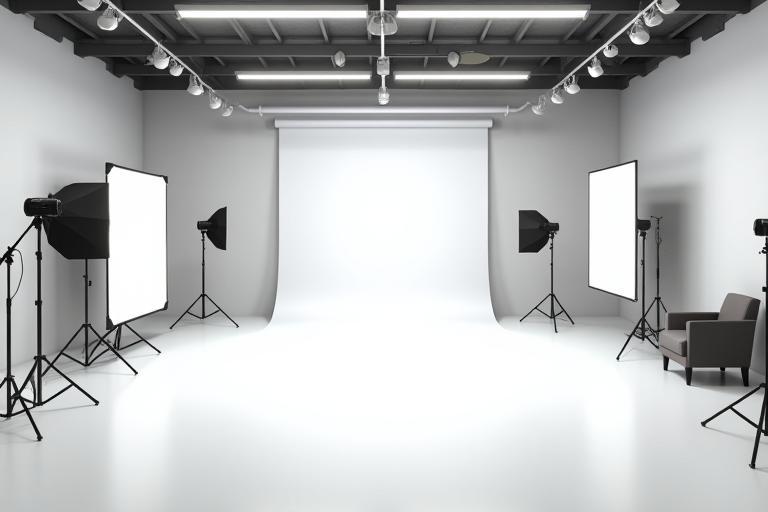 Interior view of Studio Luz Imagem showing professional photography equipment