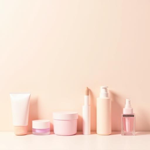 Stylish flat lay photograph of beauty products